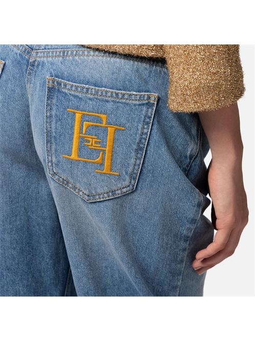Jeans gamba dritta con ricamo ELISABETTA FRANCHI | PJ45D41E2192192